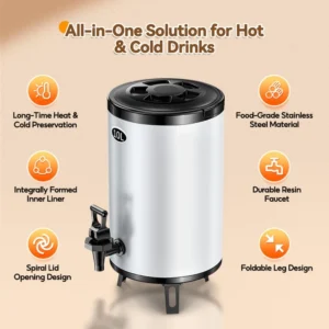 Random Milk Tea Thermos Jug with Faucet