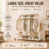 Random nivison 2 Tier Double Clothes Rack L120cm W40cm H170cm