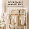 Random nivison 2 Tier Double Clothes Rack L120cm W40cm H170cm