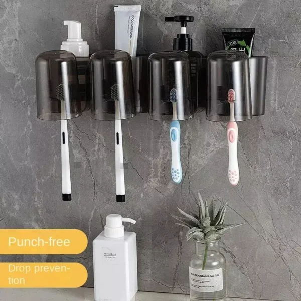 No Drill Toothbrush Cup Holder
